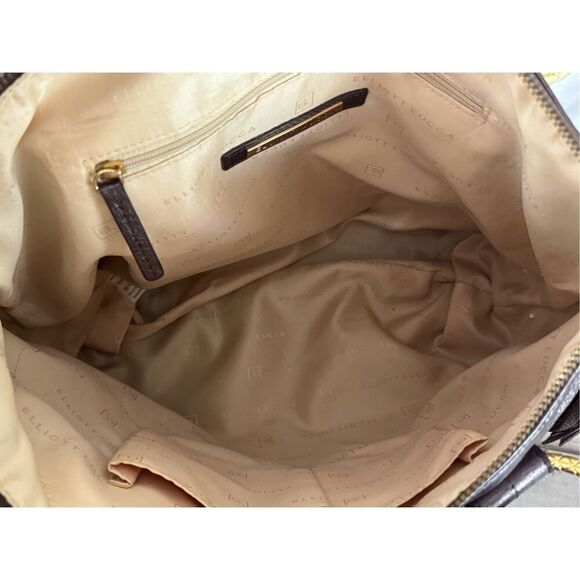 Elliott‎ Lucca Brown Sheen 100% Leather Tote Shoulder Bag - Picture 9 of 16